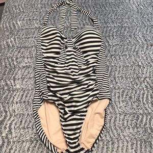 Merona Striped One-piece Swimsuit
